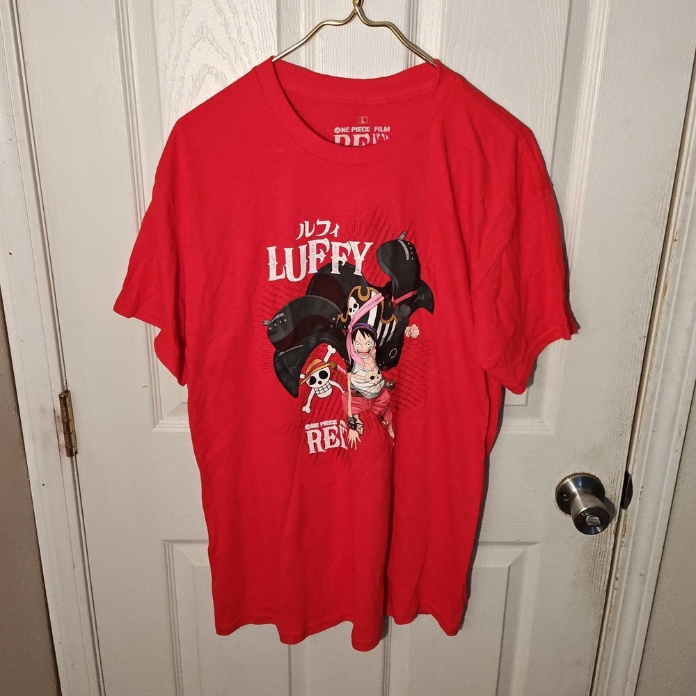 Ripple Junction One Piece Film Red Luffy Graphic T-shirt
